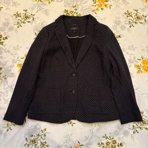 Talbots Size 12P Black & White Aberdeen Blazer